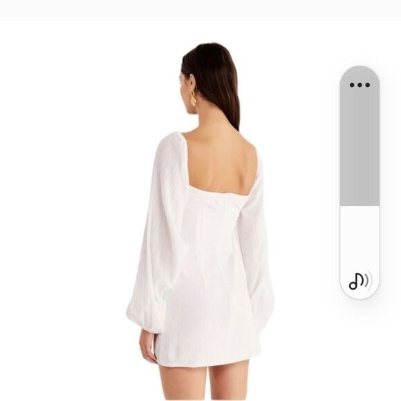 NWT Rumer Revolve White Mini Camille Dress Medium - Picture 3 of 6